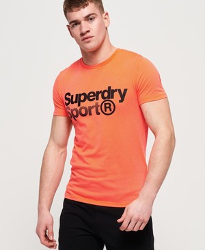 Superdry Core Sport Graphic Férfi Pólók Narancssárga | NEFHG1392